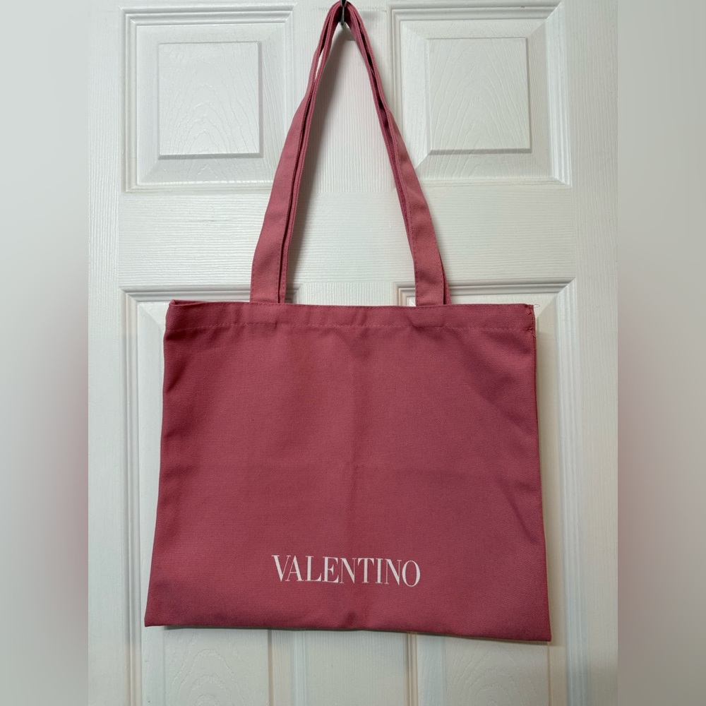 Valentino Beauty Pink Canvas Tote Bag - Picture 5 of 10